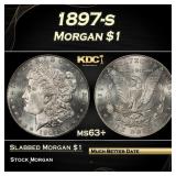 1897-s Morgan Dollar $1 Grades ms63+