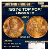 1937-d Lincoln Cent TOP POP! 1c ms68 rd SEGS