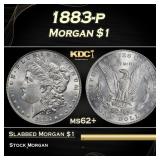 1883-p Morgan Dollar $1 Grades ms62+