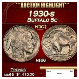 1930-s Buffalo Nickel 5c ms66 SEGS
