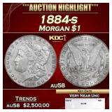 1884-s Morgan Dollar $1 au58 SEGS