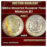 PCGS 1883-o Morgan Dollar Monster Rainbow Toned  $