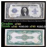1923 $1 large size Silver Certificate Grades xf Si