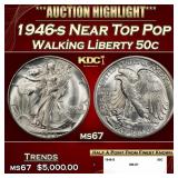 1946-s Walking Liberty Half Dollar Near Top Pop 50