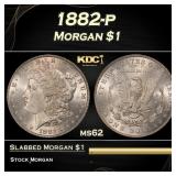 1882-p Morgan Dollar $1 Grades ms62