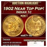 1902 Indian Cent Near Top Pop! 1c ms67+ rd SEGS