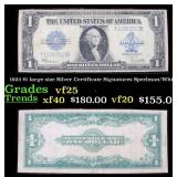 1923 $1 large size Silver Certificate Grades vf+ S
