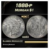 1888-p Morgan Dollar $1 Grades ms63