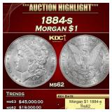 1884-s Morgan Dollar $1 ms62 USCG