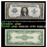 1923 $1 large size Silver Certificate Grades xf Si