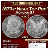 1879-p Morgan Dollar Near Top Pop! $1 ms66+ SEGS