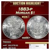 1883-p Morgan Dollar $1 ms66+ SEGS