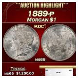1889-p Morgan Dollar $1 ms66 SEGS