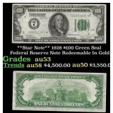 **Star Note** 1928 $100 Green Seal Federal Reserve