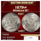 1879-p Morgan Dollar $1 ms65+ SEGS