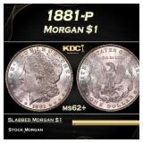 1881-p Morgan Dollar $1 Grades ms62+
