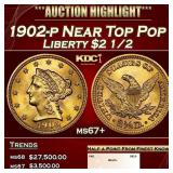 1902-p Gold Liberty Quarter Eagle Near Top Pop $2