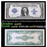 1923 $1 large size Silver Certificate Grades Choic