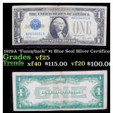 1928A $1 Blue Seal Silver Certificate "Funnyback"
