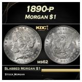 1890-p Morgan Dollar $1 Grades ms62