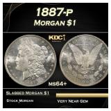 1887-p Morgan Dollar $1 Grades ms64+