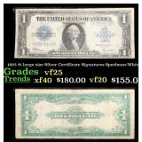 1923 $1 large size Silver Certificate Grades vf+ S