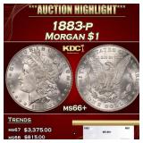 1883-p Morgan Dollar $1 ms66+ SEGS