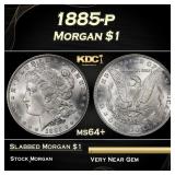 1885-p Morgan Dollar $1 Grades ms64+