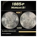 1885-p Morgan Dollar $1 Grades ms62
