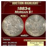 1883-s Morgan Dollar $1 ms62+ USCG