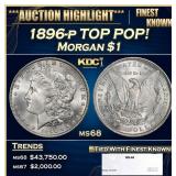 1896-p Morgan Dollar TOP POP! $1 ms68 SEGS