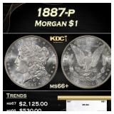 1887-p Morgan Dollar $1 ms66+ SEGS