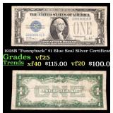 1928B $1 Blue Seal Silver Certificate "Funnyback"
