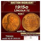 1915-d Lincoln Cent 1c ms65 rd SEGS