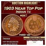 1903 Proof Indian Cent Near Top Pop 1c pr66+ bn SE