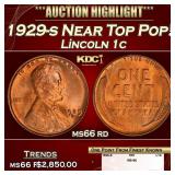 1929-s Lincoln Cent Near Top Pop! 1c ms66 rd SEGS