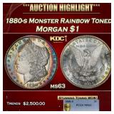 PCGS 1880-s Morgan Dollar Monster Rainbow Toned $1