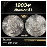 1903-p Morgan Dollar $1 Grades ms66