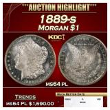 1889-s Morgan Dollar $1 ms64 pl SEGS