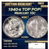 1940-s Mercury Dime TOP POP! 10c ms68+ SEGS