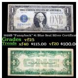 1928B $1 Blue Seal Silver Certificate "Funnyback"