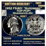 1952 FS-901 "Superbird" Proof Washington Quarter T