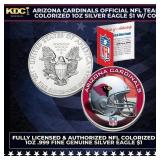 Arizona Cardinals Official NFL Team Colorized 1oz