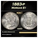 1883-p Morgan Dollar $1 Grades ms63