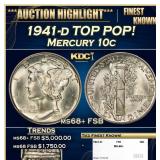 1941-d Mercury Dime TOP POP! 10c ms68+ FSB SEGS