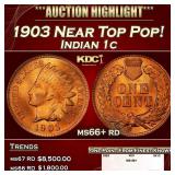1903 Indian Cent Near Top Pop! 1c ms66+ rd SEGS