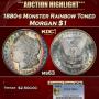 PCGS 1880-s Morgan Dollar Monster Rainbow Toned $1