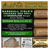 Rare Green Level MARSHALL FIELDS Unc Morgan $1 Rol