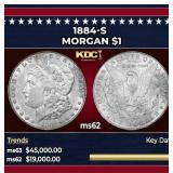 1884-s Morgan Dollar $1 ms62 USCG