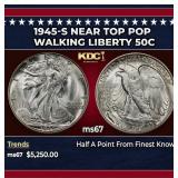 1945-s Walking Liberty Half Dollar Near Top Pop 50